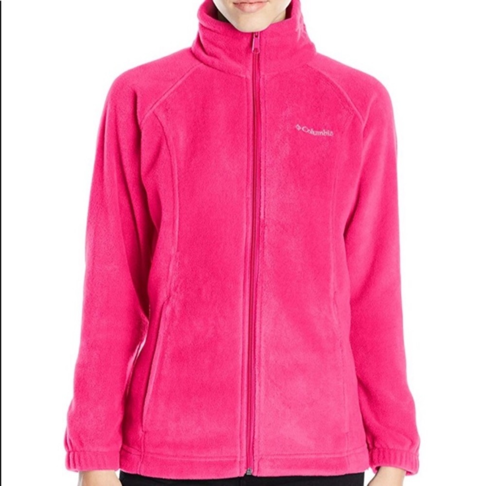 Columbia Benton Springs Pink Full Fleece Zip Jacket Large
